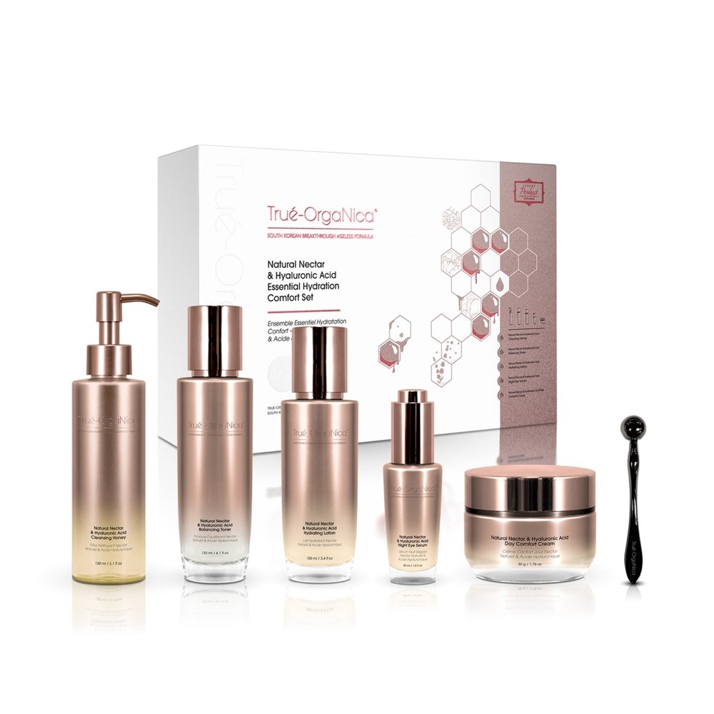 Truè-Organica Natural Nectar & Hyaluronic Acid Hydration Comfort Set MSRP $4500